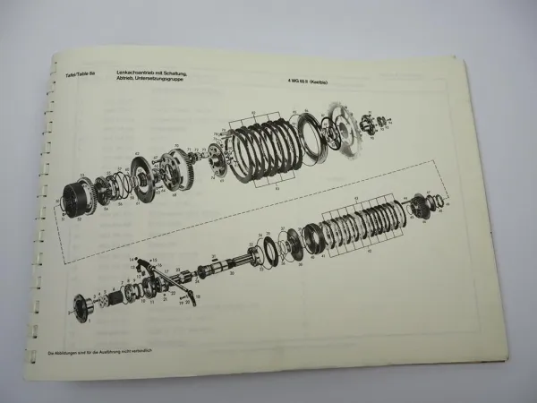 Orig. ZF 4 WG 65 II Hydromedia Wendegetriebe Ersatzteilliste Kaelble 10/1974