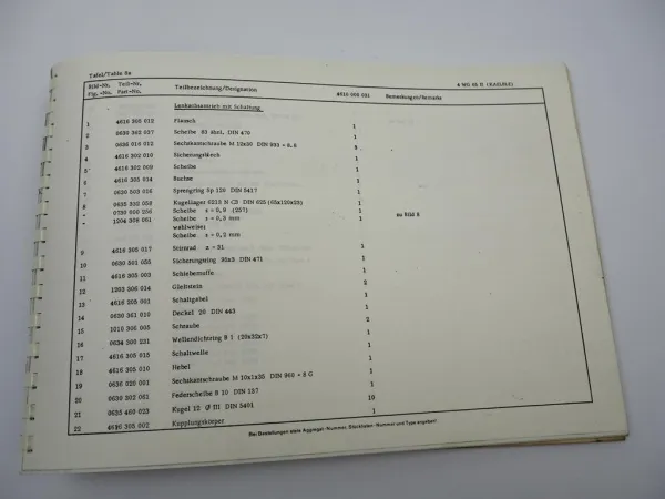 Orig. ZF 4 WG 65 II Hydromedia Wendegetriebe Ersatzteilliste Kaelble 10/1974