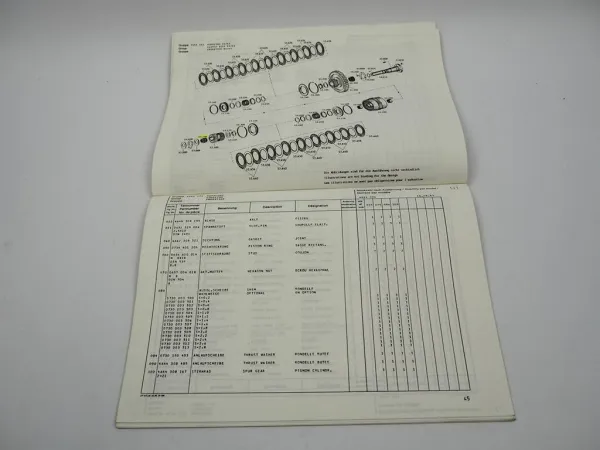 Orig ZF 4WG-180 Hydromedia Getriebe Ersatzteilliste Zettelmeyer Parts List 09/87