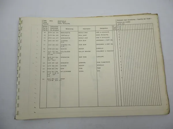 Orig ZF 5 K-90 GP Allklauen Getriebe Ersatzteilliste Daimler-Benz Parts List 78