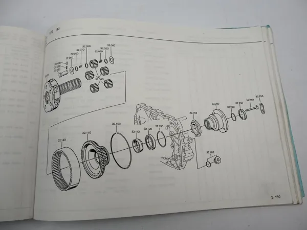 Orig. ZF Ecosplit 16 S 150 Getriebe Ersatzteilliste MAN Spare Parts List 05/91