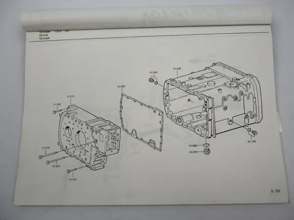Orig. ZF Ecosplit 16 S 150 Getriebe Ersatzteilliste MAN Spare Parts List 10/88