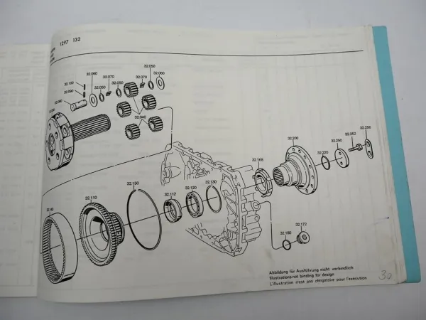 Orig. ZF Ecosplit 16 S 160 Getriebe Ersatzteilliste MAN Spare Parts List 10/86