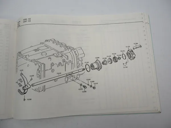 Orig. ZF Ecosplit 16 S 190/1 Getriebe Ersatzteilliste IVECO Parts List 11/1990