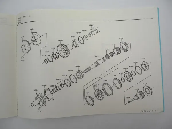Orig. ZF S 6-66 Synchroma Getriebe mit GV Ersatzteilliste MAN Parts List 07/1990