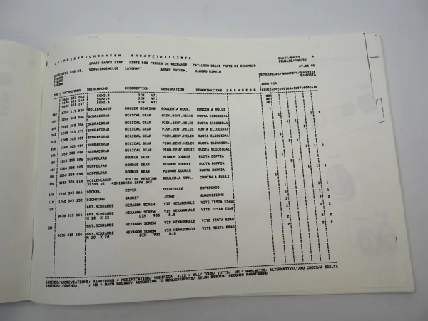 Orig. ZF S 6-90 Ecolite Getriebe Ersatzteilliste DAF SB 2305 Bus Parts List 2/92