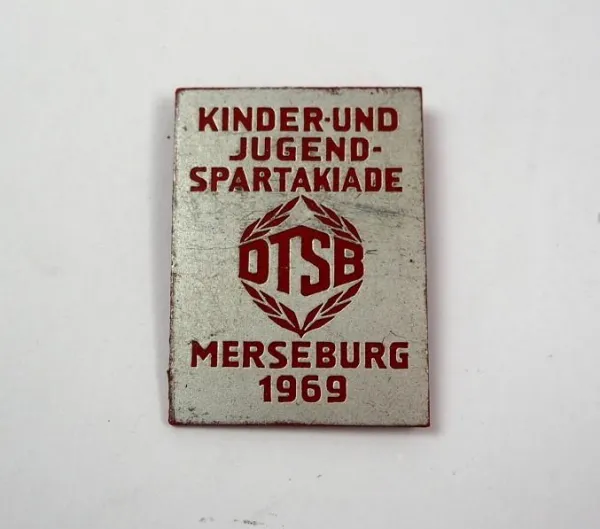 Original Abzeichen Kinder und Jugend Spartakiade DTSB Merseburg DDR 1969