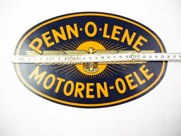 Original Abziehbild Penn O Lene Motorenöl 1920/30er Hauptmann & Volckmar Hamburg