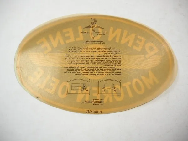 Original Abziehbild Penn O Lene Motorenöl 1920/30er Hauptmann & Volckmar Hamburg