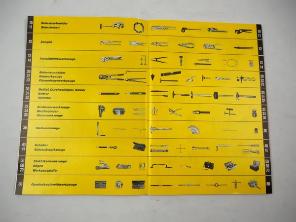 Original Alarm Werkzeuge Verkaufskatalog 1989 Installation Schlosser Elektrik