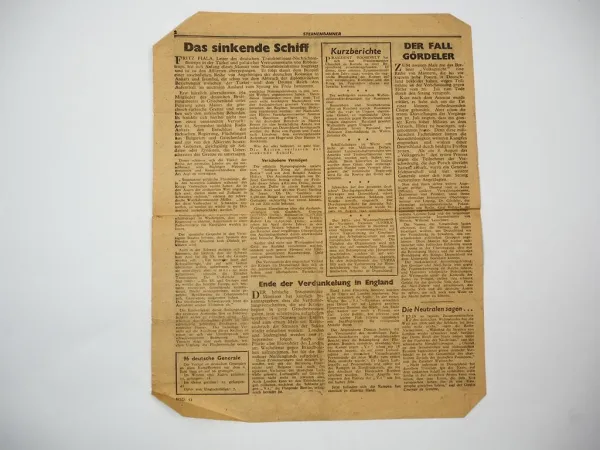 Original Alliierten Flugblatt Sternenbanner USA Kriegsinformationsamt London 44