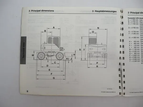 Original Atlas 1004 Serie 304 Mobilbagger Technische Daten 1999