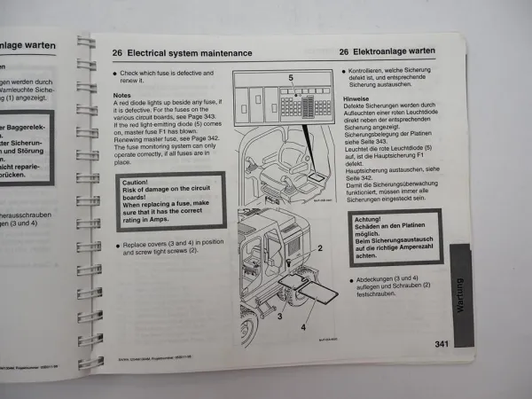 Original Atlas 1204 1304 Mobilbagger Betriebsanleitung Bedienung Wartung 1999