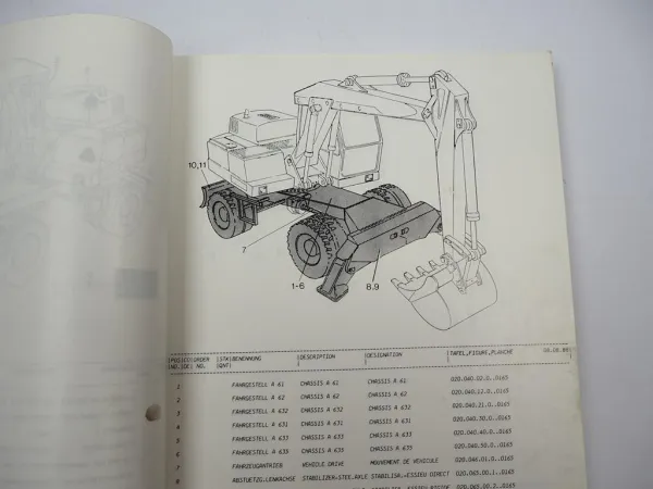Original Atlas 1604M Bagger Ersatzteilliste Parts List Schaltplan Elektrik 1988