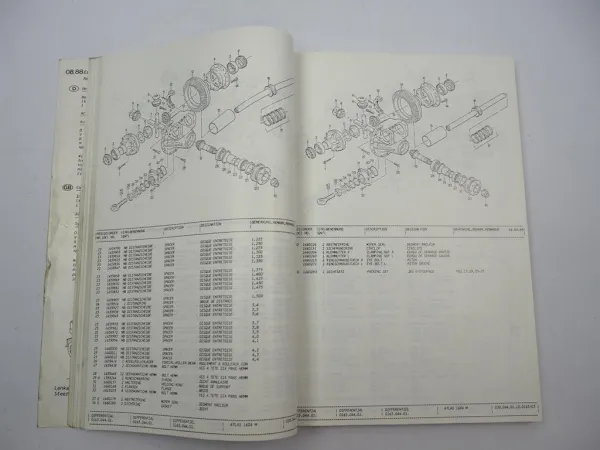 Original Atlas 1604M Bagger Ersatzteilliste Parts List Schaltplan Elektrik 1988