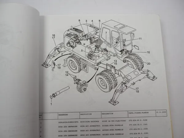 Original Atlas 1604M Serie 261 Bagger Ersatzteilliste Parts List 2000