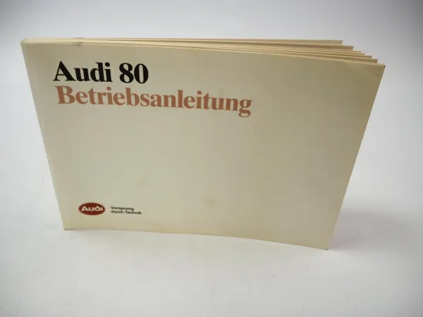 Original Audi 80 B3 Typ 89 Quattro Betriebsanleitung 1989 Bedienungsanleitung