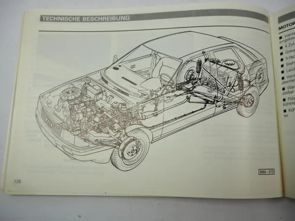 Original Audi 80 B3 Typ 89 Quattro Betriebsanleitung 1989 Bedienungsanleitung