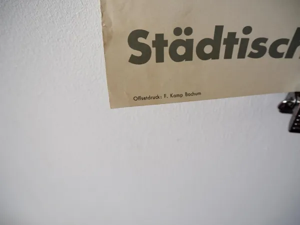 Original Ausstellung Plakat Gerhard Hoehme Kunstgalerie Bochum 1964