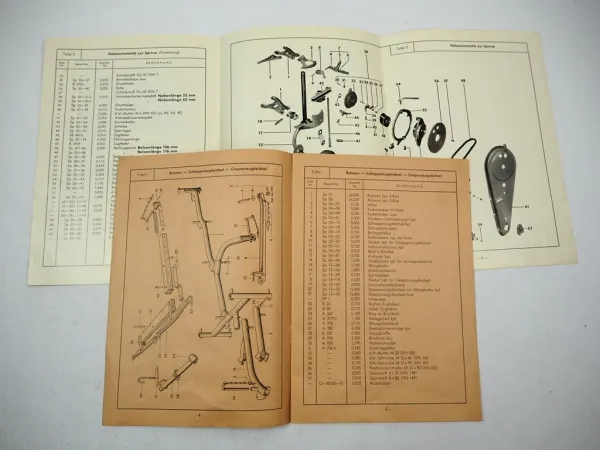 Original Bautz BS3 BS4 Spinne Heuwender Hebeautomatik Ersatzteilliste 1959