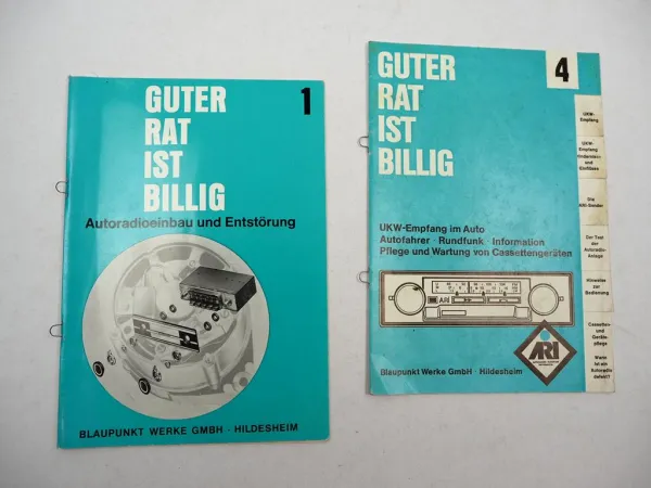 Original Blaupunkt Autoradio Ratgeber Einbau UKW Empfang 1970er Jahre