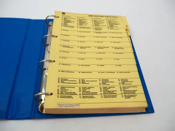 Original BMW 1600-2 2002 A ti 02er Serie Werkstatthandbuch Reparatur 1970