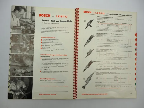Original Bosch Universal Elektrowerkzeuge Katalog Preisliste 1959