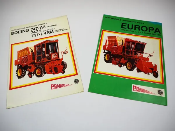 Original Brochure Barigelli Europa A2 E4 Allrad Boeing 747 A3 I I-4RM Rübenroder