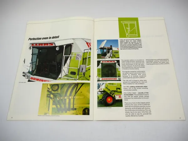 Original brochure Claas Dominator 78 S 88 98 S/SL 108 SL combine harvester 1986