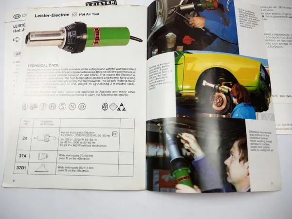 Original brochure Leister Hot Air Tools Triac & Electron + 4x Instructions Ghibli IP4