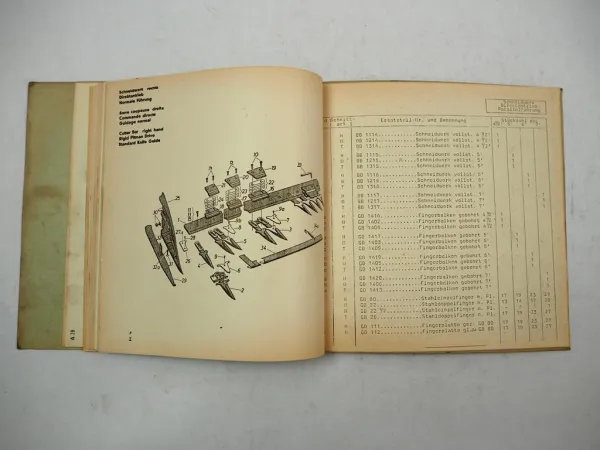 Original Busatis BM 300 316 Mähwerk Betriebsanleitung Ersatzteilliste