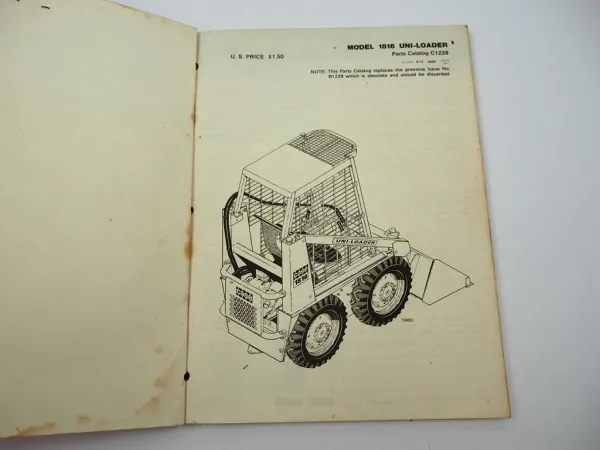 Original Case 1816 Uni-Lader Betriebsanleitung Ersatzteilliste ca. 1975