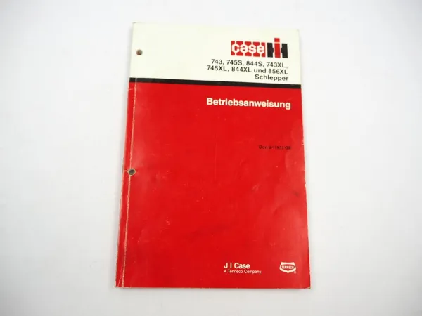 Original Case IHC 743 745 844 856 S XL Traktor Betriebsanleitung Wartung 1988