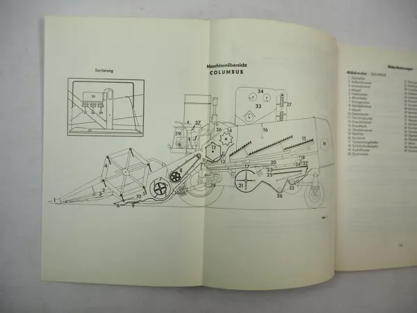 Original Claas Columbus Mähdrescher Betriebsanleitung Bedienungsanleitung 1966
