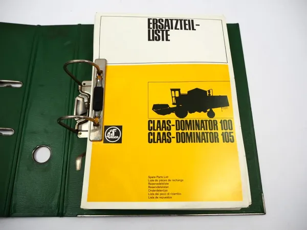 Original Claas Dominator 100 105 Mähdrescher Ersatzteilliste Spare Parts List 1983
