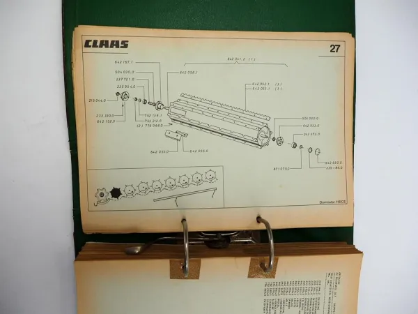 Original Claas Dominator 116 CS Mähdrescher Ersatzteilliste Parts List 1982