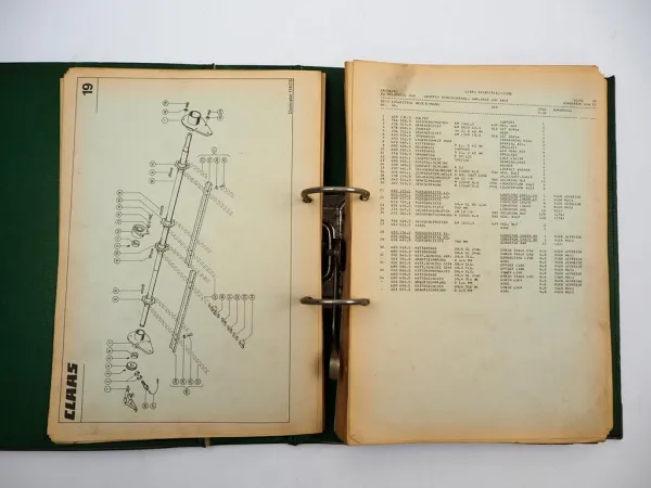 Original Claas Dominator 116 CS Mähdrescher Ersatzteilliste Spare Parts List 1982