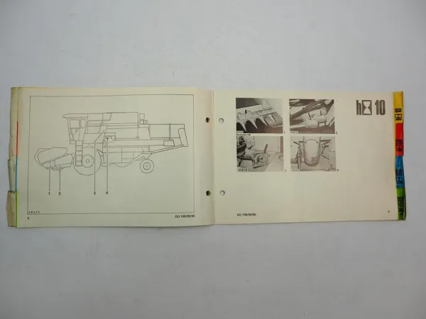 Original Claas Dominator 86 96 106 ST Mähdrescher Schmierplan 1985