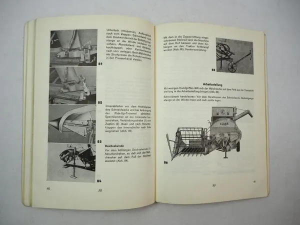 Original Claas Junior Automatic Mähdrescher Betriebsanleitung Wartung 1966