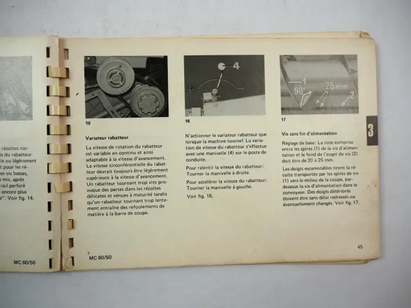 Original Claas Mercator 50 60 Moissonneuse batteuse Notice dutilisation 1973