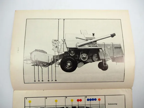 Original Claas Mercator Mähdrescher Schmierplan 1969