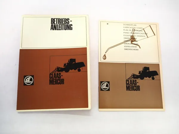 Original Claas Mercur Mähdrescher Betriebsanleitung Bedienungsanleitung 1969