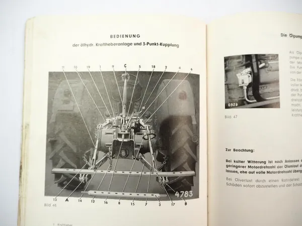 Original Deutz D50S Typ D50.1S Schlepper Betriebsanleitung Bedienung 1964