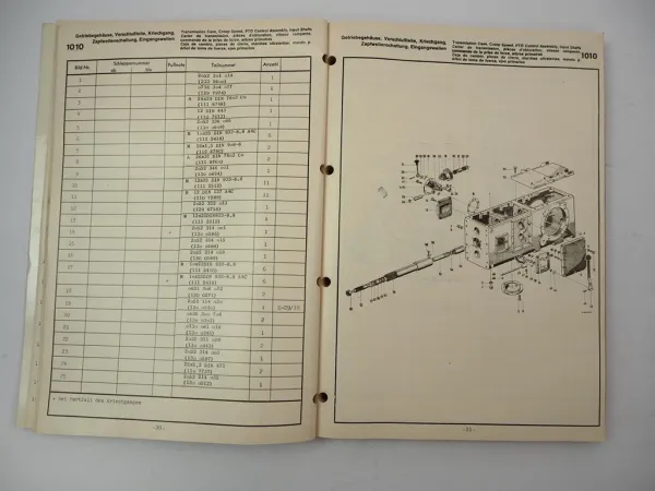 Original Deutz D9006 Schlepper Ersatzteilliste Teilenummernliste 1975 TN1008-1
