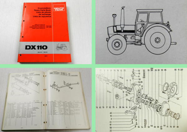 Original Deutz DX 110 Traktor Schlepper Ersatzteilliste 1981 Ersatzteilkatalog