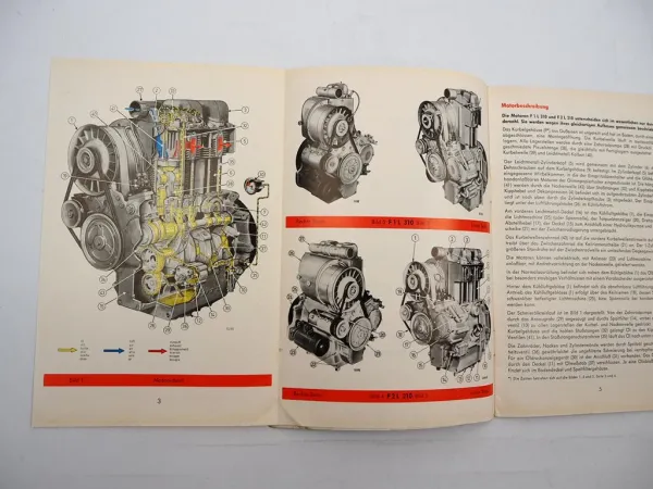 Original Deutz F1L F2L 310 Motor Betriebsanleitung Bedienung Wartung 5/1965