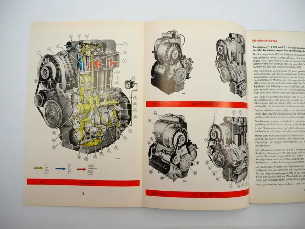 Original Deutz F1L F2L 310 Motor Betriebsanleitung Bedienung Wartung 6/1964