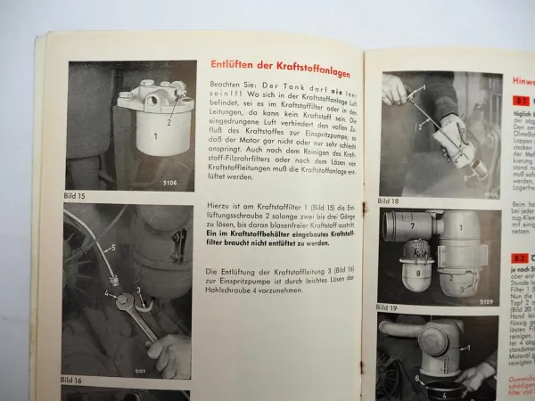 Original Deutz F1L F2L 310 Motor Betriebsanleitung Bedienung Wartung 6/1964