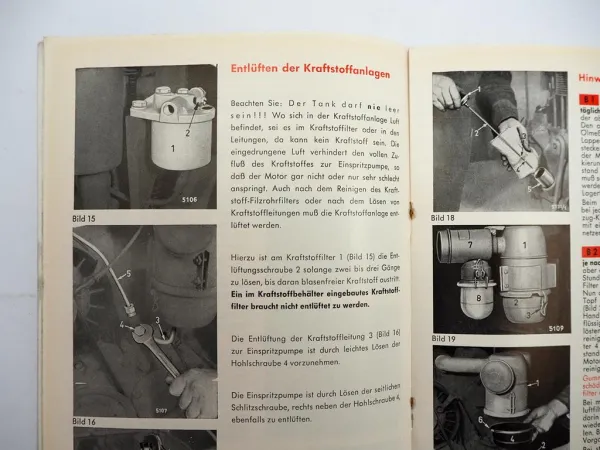 Original Deutz F1L F2L 310 Motor Betriebsanleitung Bedienung Wartung 8/1966