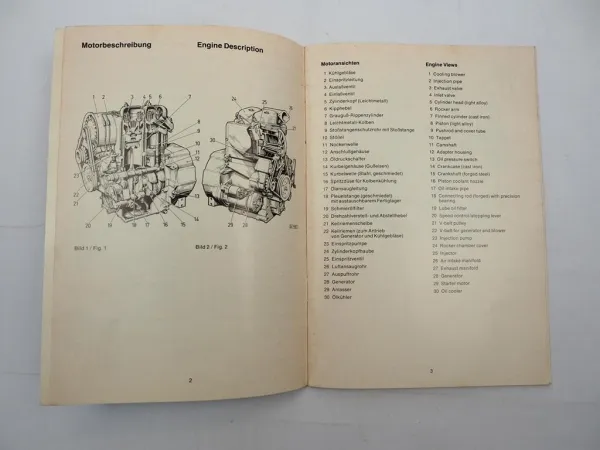 Original Deutz F1L F2L 511 W Motor Betriebsanleitung Bedienung Wartung 1981